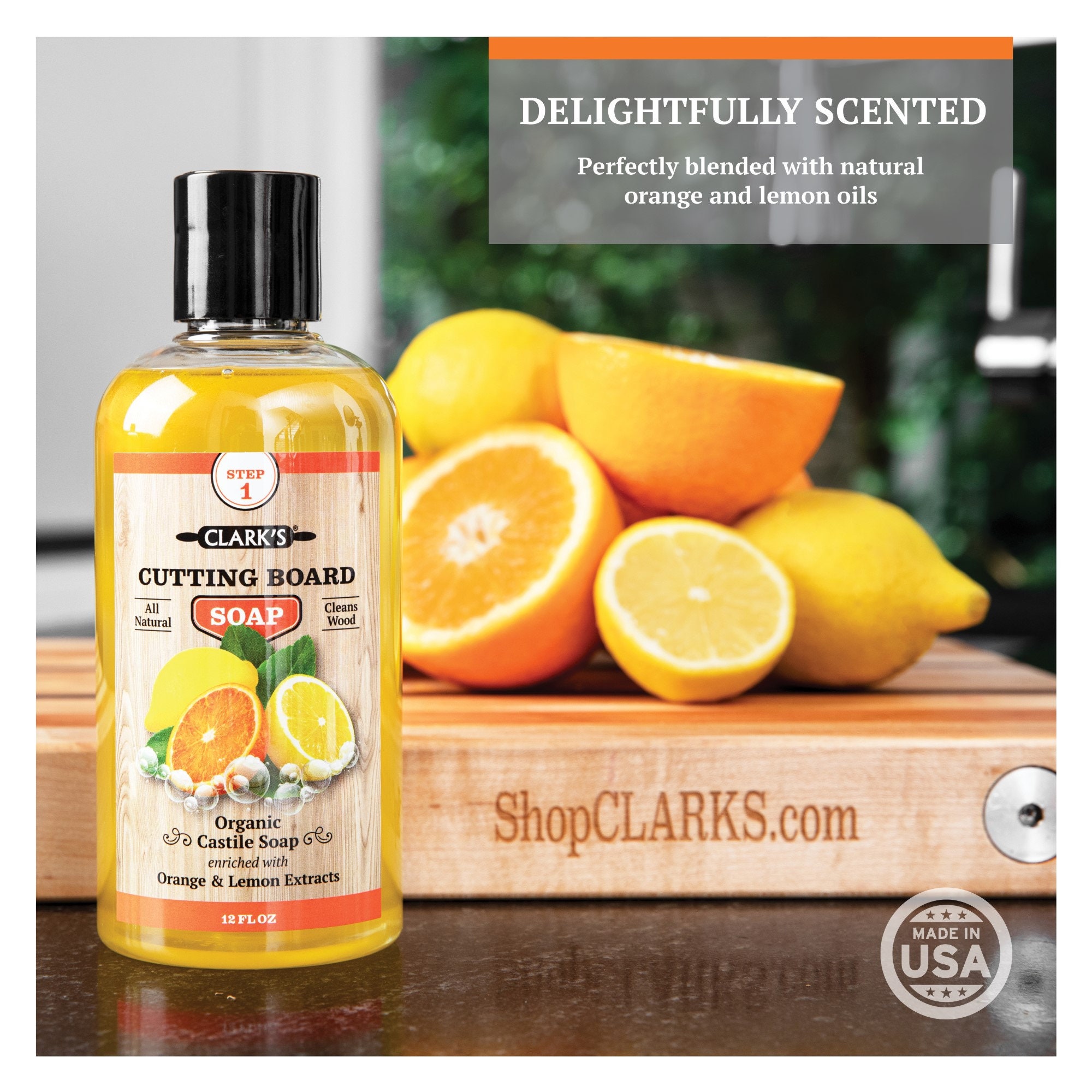 CLARK'S Cutting Board Finish Wax, Enriched with Lemon & Orange Oils (6 ounces)
