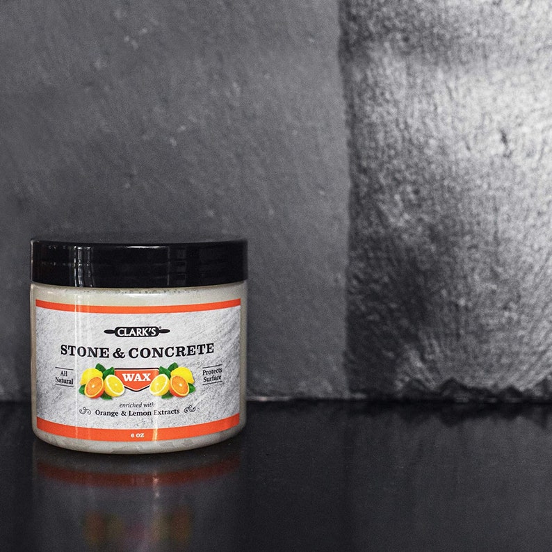 Soapstone Slate and Concrete Wax 6 Ounce by CLARK'S Lemon & Orange Oils