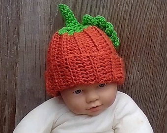 Pumpkin Hat, Fall Hat, Photo Prop, Crochet Halloween Costume, Pumpkin Beanie Thanksgiving Pumpkin Hat, Halloween Pumpkin Hat