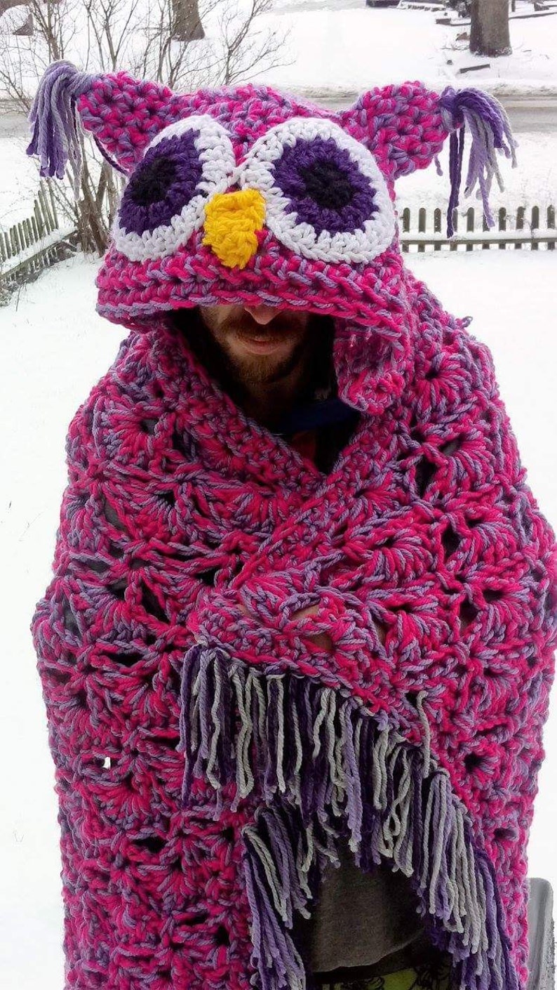 Hooded Owl Blanket Owl Gifts for Women Snuggle Blanket Cozy Etsy Canada