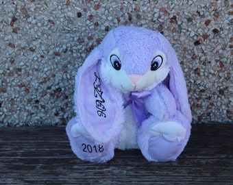 Personalized Easter Bunny, Easter basket fillers, boys Easter gifts, girls Bunny, Personalized plush toys, stuffed bunny, Easter keepsake