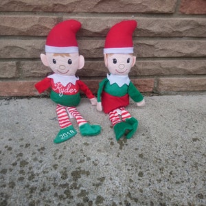 Personalized Elf, Christmas Plush Stuffed Elves, Personalized Stuffed Toy, Stocking Stuffer, Santa's Elf Helper