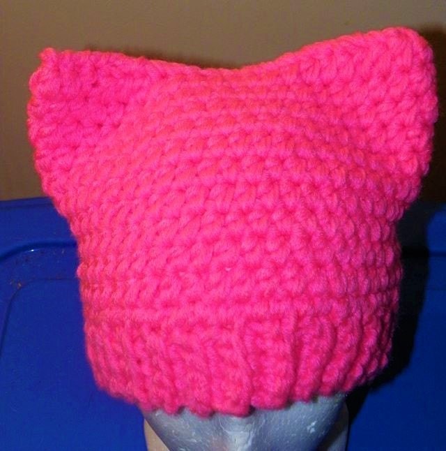 Pink Pussyhat, Adult Cat Hat, Cat Cosplay Hat, Kitty Cat Hat, Pink Cat