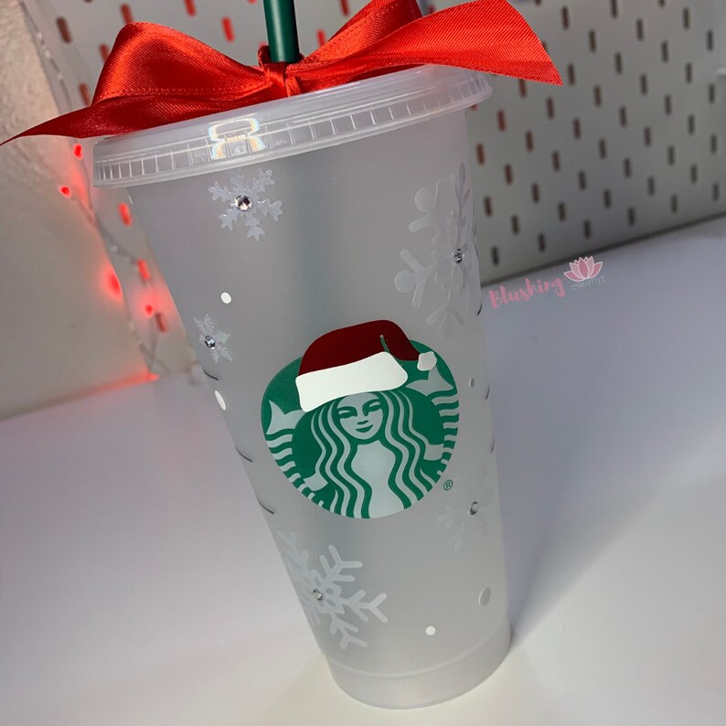 Starbucks Holiday Color Changing Cup Bling Starbucks Holiday Etsy