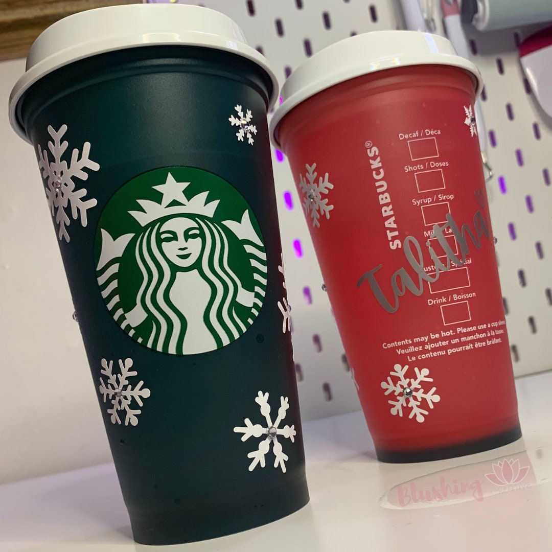 Starbucks, Accessories, Nwt Setstarbucks Holiday 222 Pink Blush Waxberry  Ombre Bling Studded Cups