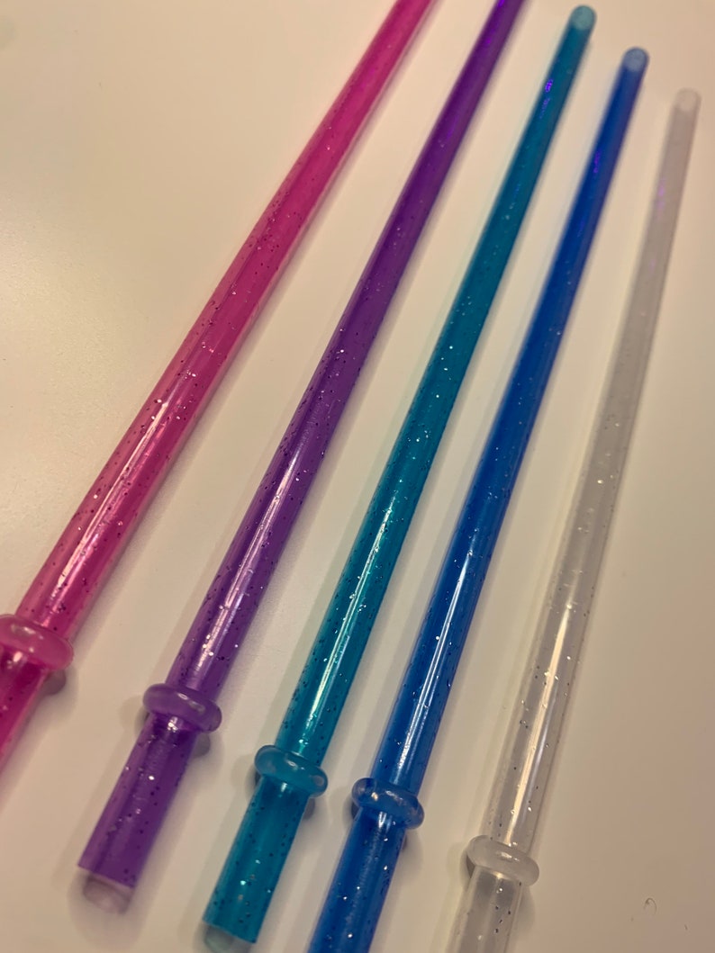Reusable plastic straw Replacement straws Glitter Plastic Etsy
