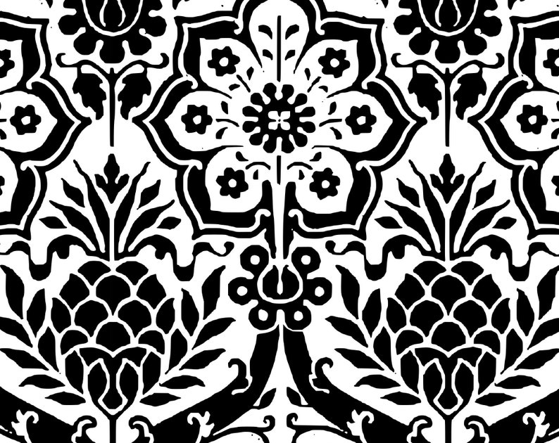 Damask Vector Set 10 seamless patterns for instant download, scrapbooking supply, printable image 6