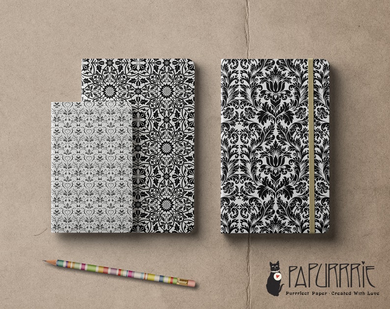 Damask Vector Set 10 seamless patterns for instant download, scrapbooking supply, printable image 5