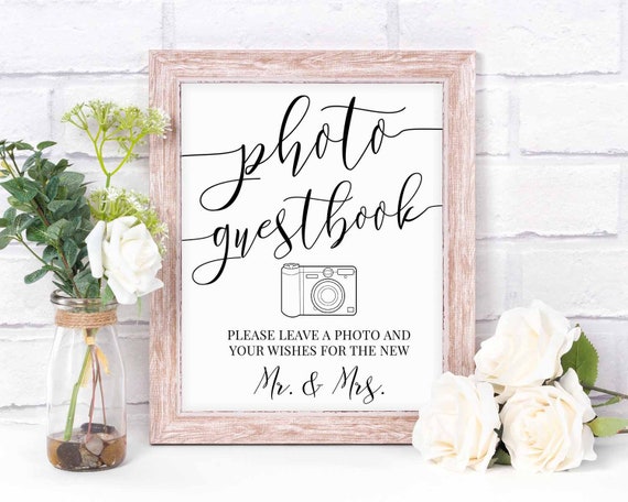 Photo Guestbook Sign Print INSTANT DOWNLOAD Wedding Printable 