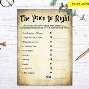 The Price Is Right Baby Shower Game - INSTANT DOWNLOAD - sprinkle party printable digital wizard