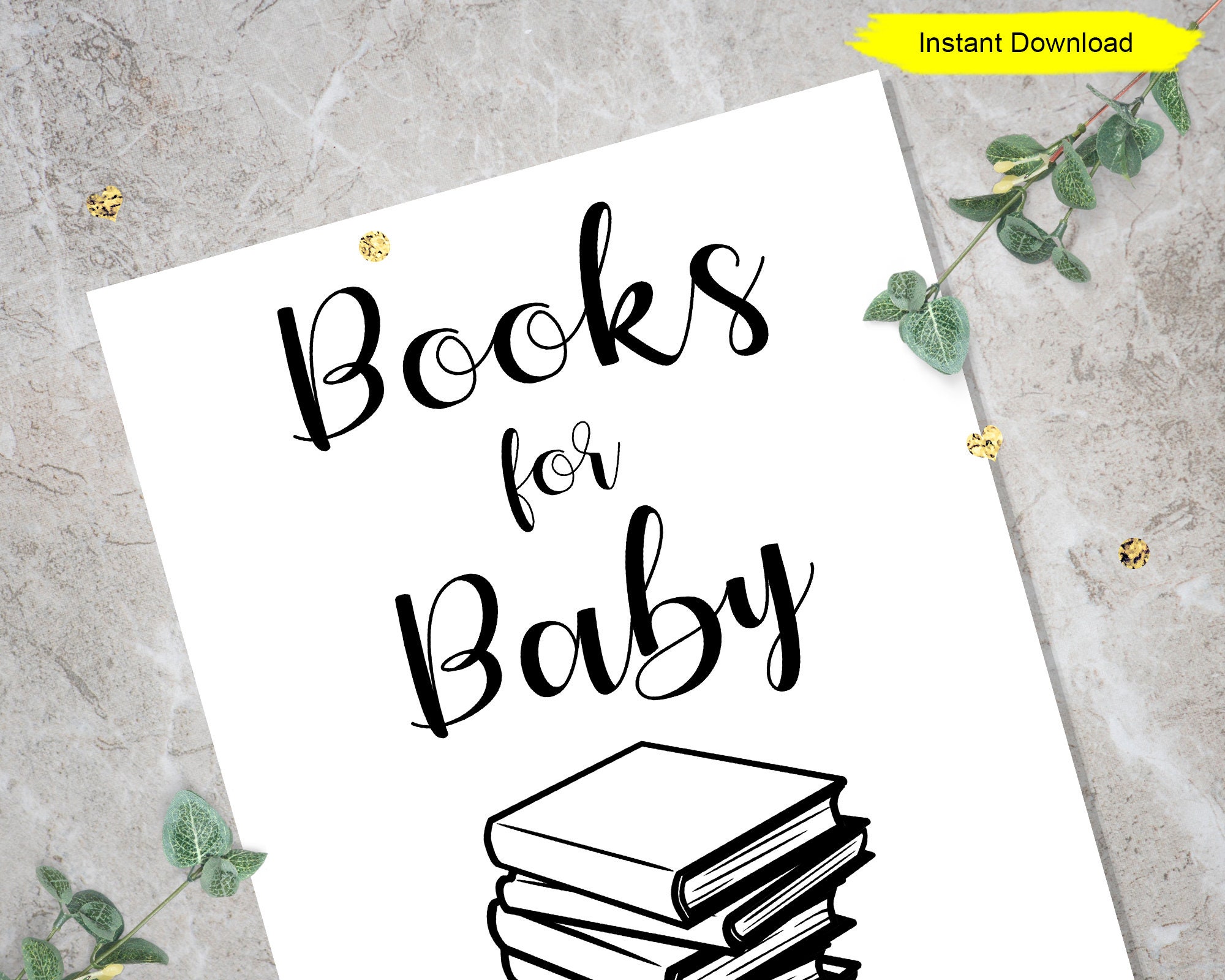 Books for Baby Sign INSTANT DOWNLOAD Printable Digital Etsy Australia