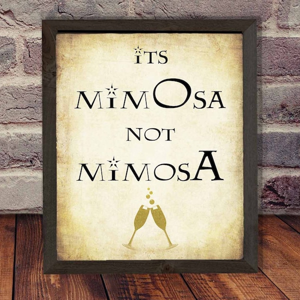 It's Mimosa Not Mimosa sign - INSTANT DOWNLOAD - baby shower party printable digital bridal wedding sprinkle party bar print