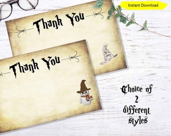 Blank Thank You Card - INSTANT DOWNLOAD - printable digital couples co ed shower bridal shower Baby Shower invite invitation insert owl