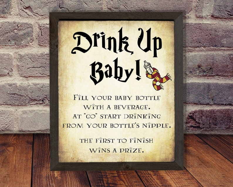 Bottle Chug Baby Shower Game INSTANT DOWNLOAD Printable Etsy