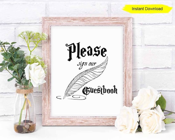 Make sure you Indication Our Guestbook Indicator - Quick Obtain - bridal photo relating to Please Sign Our Guestbook Free Printable referred to as Remember to Signal Our Guestbook Indicator - Instantaneous Down load - bridal