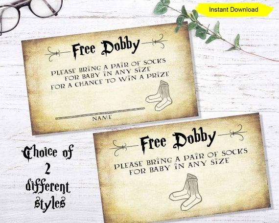 Free Dobby Invitation Insert INSTANT DOWNLOAD Printable Digital 