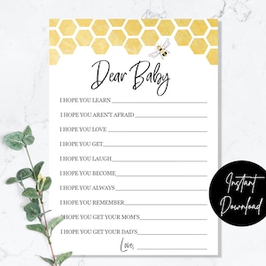 Gioco Mama To Bee Dear Baby - DOWNLOAD IMMEDIATO - baby shower digitale stampabile
