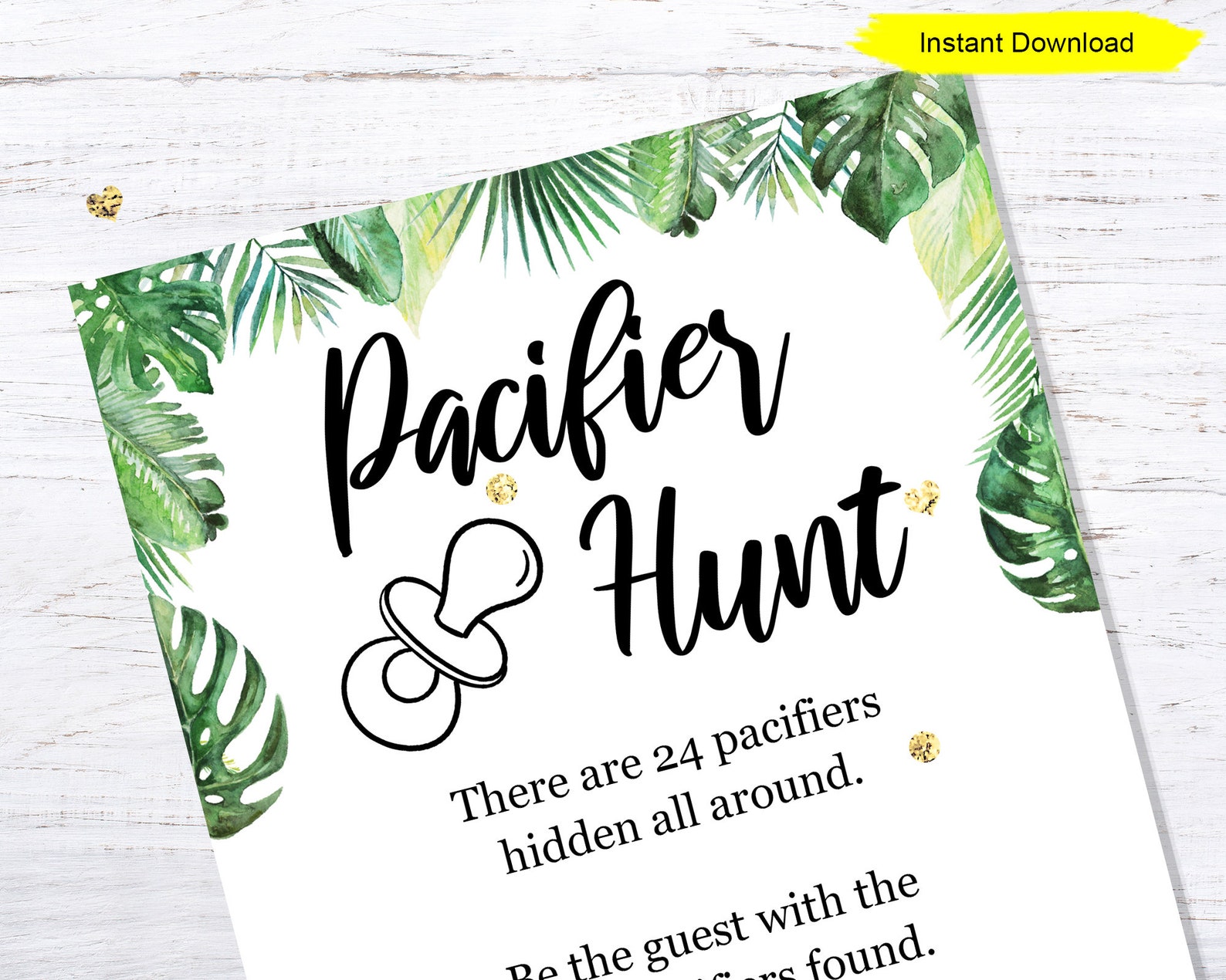 Jungle Pacifier Hunt Game INSTANT DOWNLOAD Printable Print | Etsy