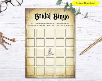 Juego de Bingo Mágico para Despedidas de Soltero - DESCARGA INSTANTÁNEA - imprimible digital mágico para despedidas de soltero/a, Halloween
