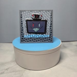 Hazbin Hotel Lil Vox TV head Acrylic Pin