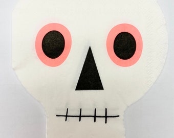 Halloween Skeleton Napkins - Set of 5, Ephemera Crafting Supplies