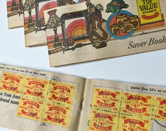 1975 Top Value Stamp Books, Vintage Ephemera Set