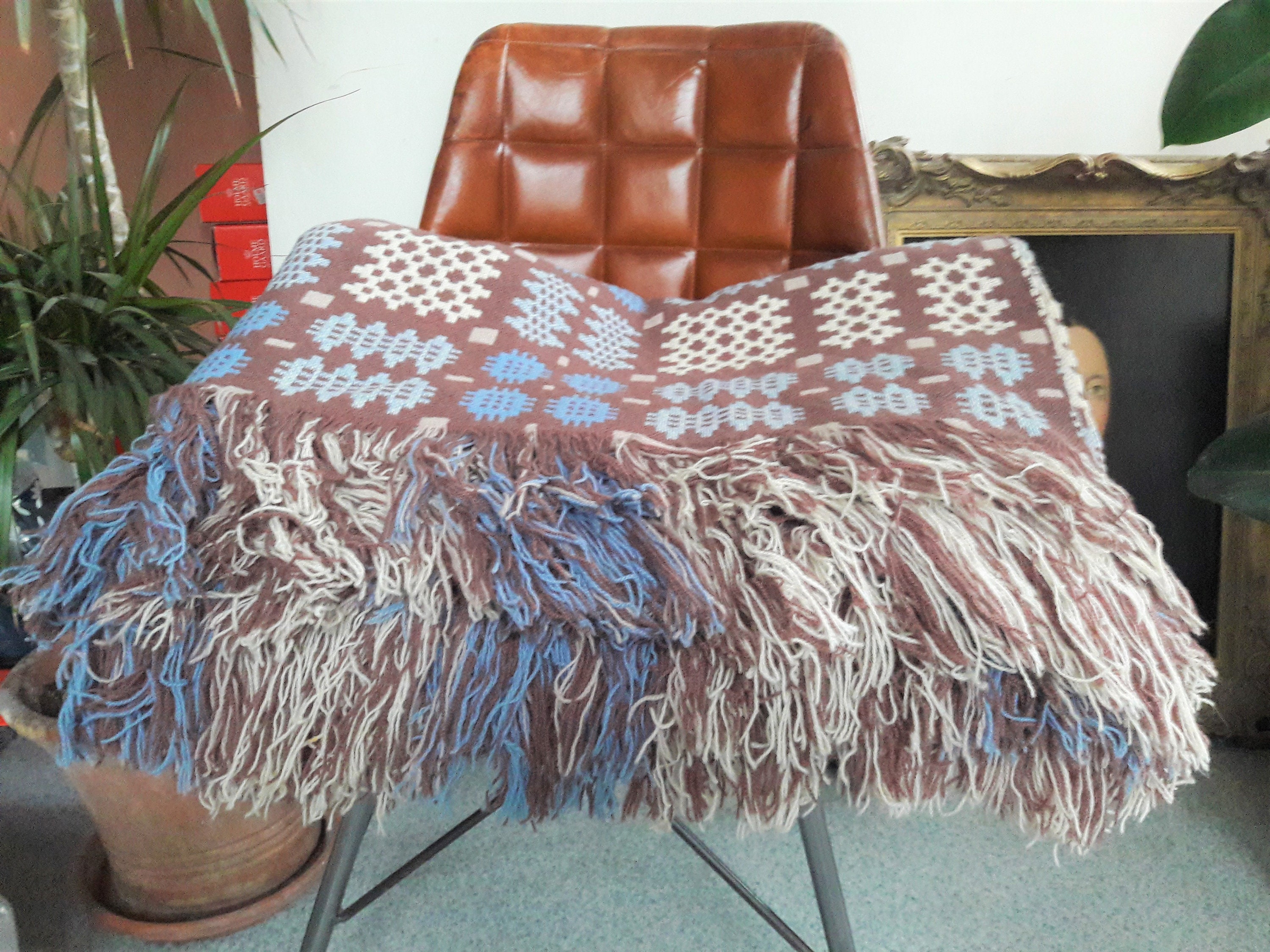 Vintage Welsh Tapestry Blanket Caernarfon Welsh Blanket Etsy UK