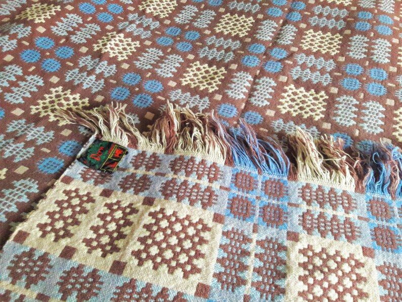 Vintage Welsh Tapestry Blanket Caernarfon Welsh Blanket Etsy UK