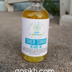 SHER SINGH - Beard Oil for Sikhs - Ayurvedic and Essential Oils