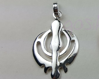 Sterling Silver Khanda Pendant.