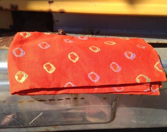 Burned Orange Bandhni Scarf