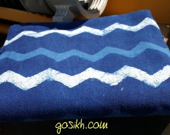 Sikh Turban - Natural Indigo Dyed - Design C - Handmade