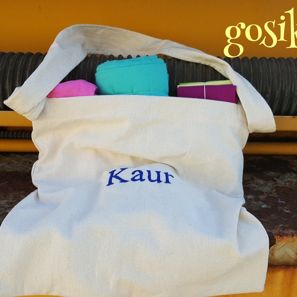 Natural cotton 14" tote bag - Kaur