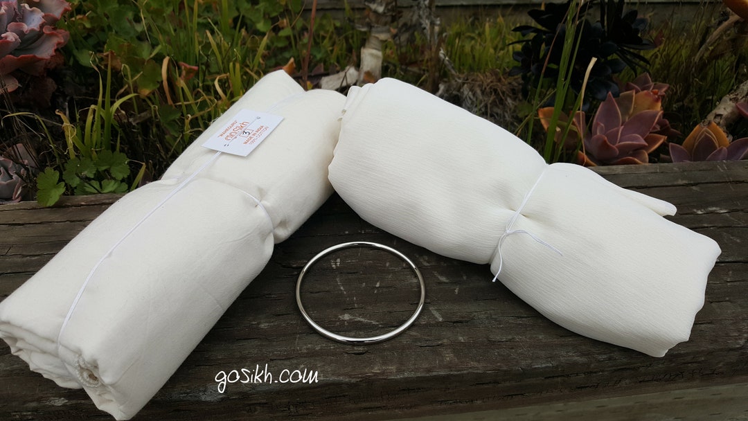 Sikh Turban - Organic Turban + Chunni + Kara - Set - Free Shipping! - Etsy