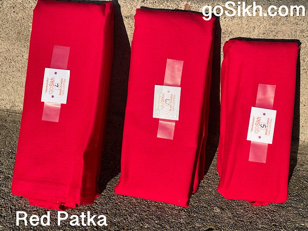 Pathka 3 Red Sikh Patkas for Sikh Kids - Available in 3 Sizes. - Etsy