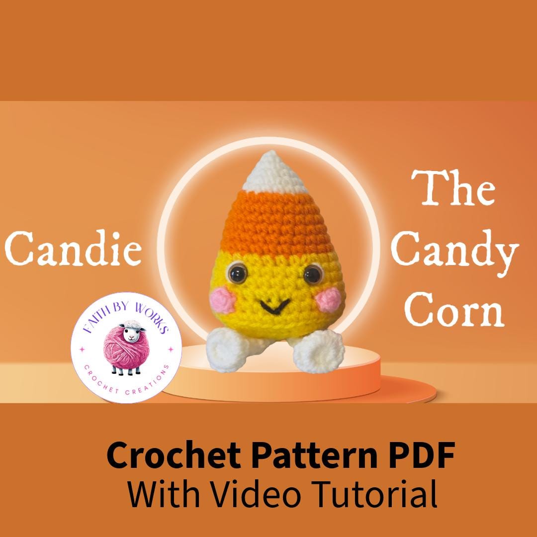 Candy Corn Crochet Pattern: Amigurumi Halloween Decor (PDF Download ...