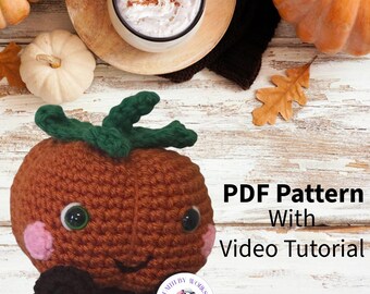 Crochet Pumpkin Man Pattern | Amigurumi Halloween Fall Decor (Digital Download)