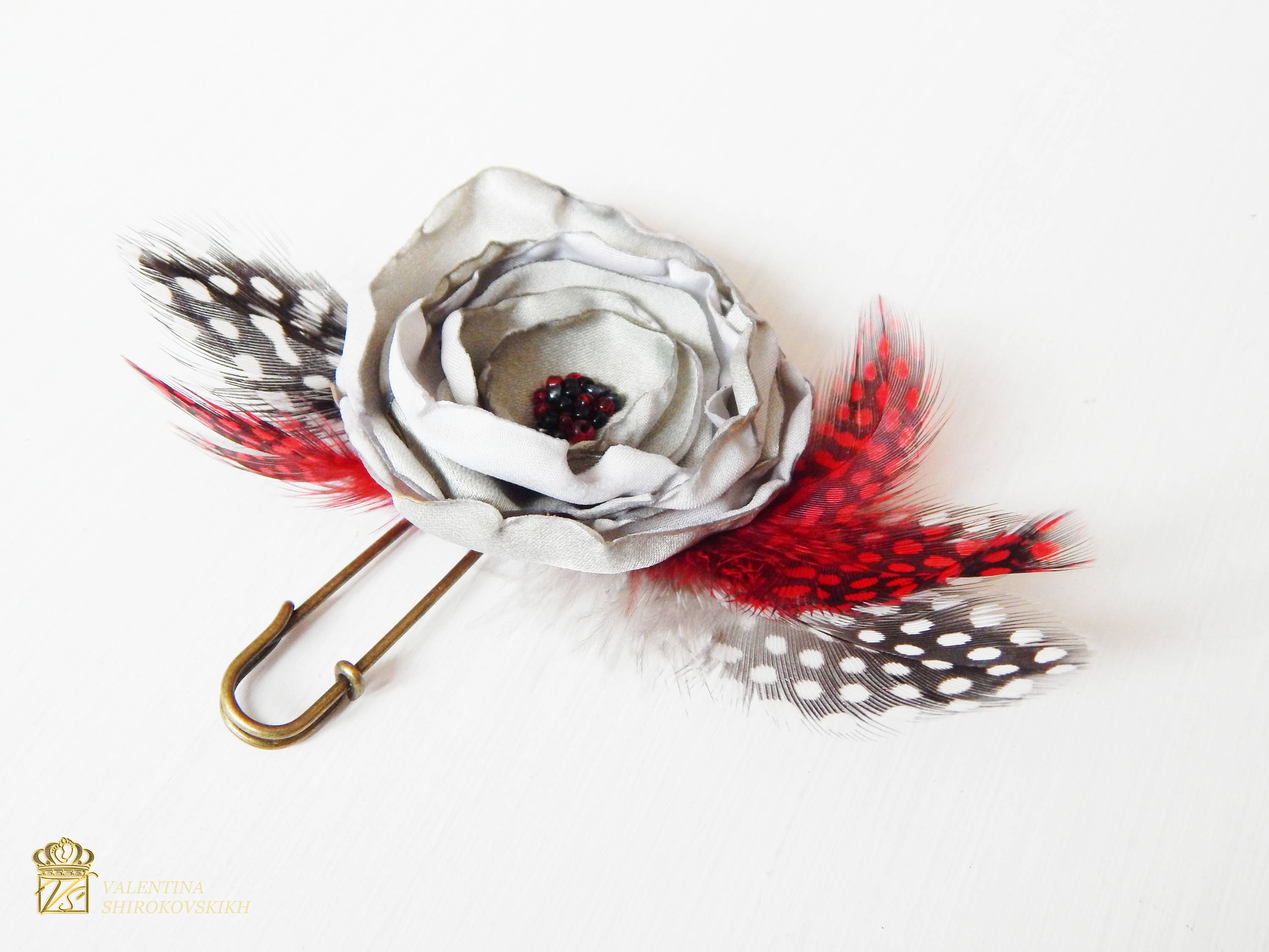 Brooch flower Silk dahlia Handmade brooch Bridal brooch Etsy