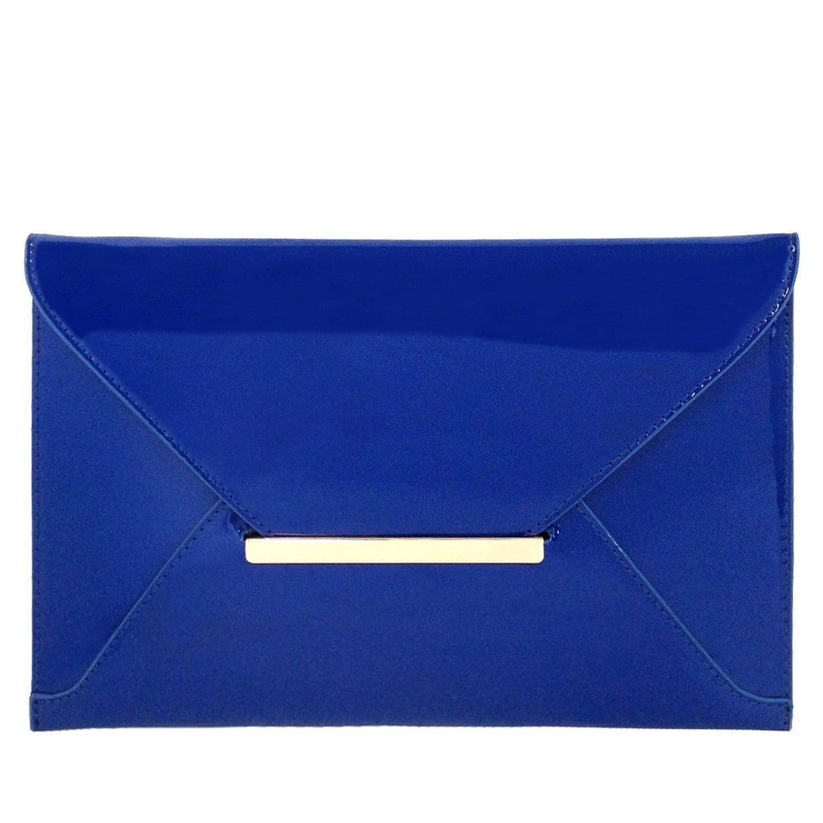 Patent Faux Leather Envelope Clutch