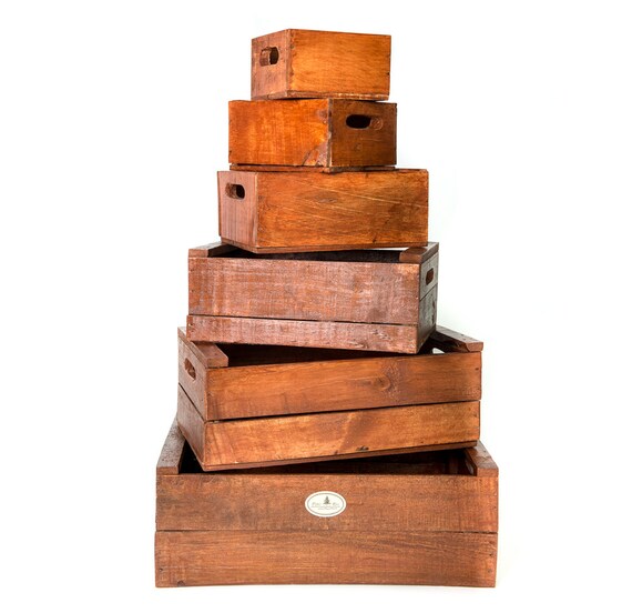 wedding crates set of 6