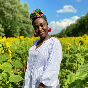 Fernanda- African headwraps, affordable headwraps, head wraps and ankara scarves for women, African print headwraps, African turbans
