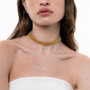 Ladies Golden Choker Necklaces, Golden Beaded Choker Collar, Golden Necklaces for Women, Brass Small Pendant Choker with Decorative Tassels