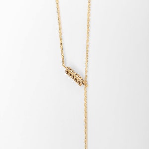 Minimalist necklace gold, wheat chain, gold wheat chain, womens wheat necklace, wheat chain necklace, gold wheat chain necklace image 4