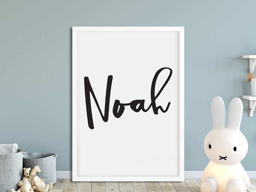 A4 Typographic Personalised Print Nursery Print Child's Bedroom Print ...
