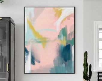 Colorful abstract painting, abstract art, water colour art, pink painting, pink abstract, wall decor abstract, abstract,oil effect painting