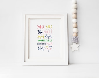Personalised Mothers Day Print - Print For Mum - Birthday Gift for Mum - Personalised Gift For Mum - Quote Print - Home Decor - Inspiration