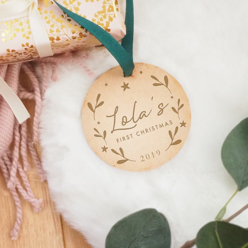 Personalised Baby's First Christmas Decoration Babys 1st Etsy UK