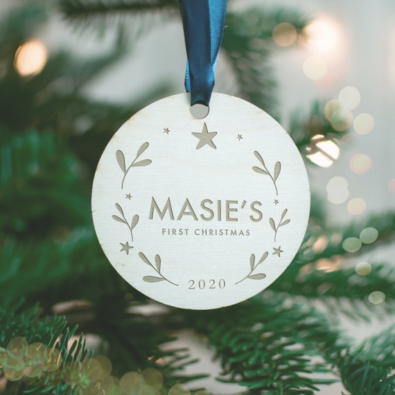 personalised bauble baby