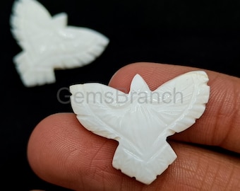 Beautiful Howlite Eagle Carving, Hand Carved Eagle Shape Gemstone, Bird carved Gemstone For Jewelry, Crystal Carving, Eagle Sculpture 30MM