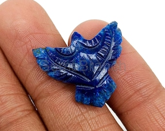 AAAA Lapis Lazuli Eagle Carving, Hand Carved Eagle Shape Gemstone, Bird carved Gemstone For Jewelry, Crystal Carving, Eagle Sculpture 25MM